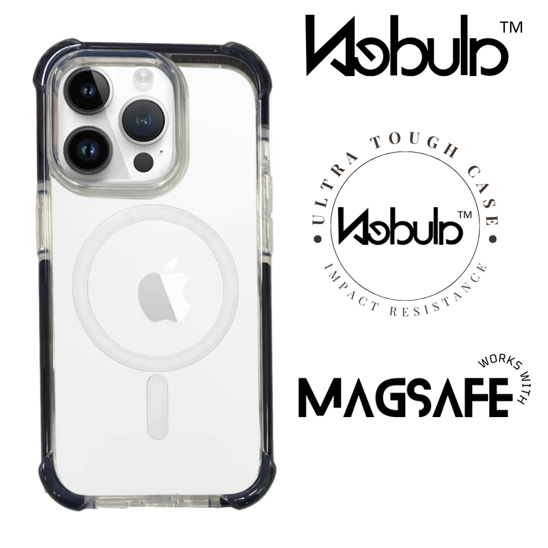 Nebula Clear Back Tough Case with MagSafe for iPhone – Black