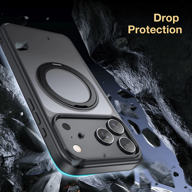 360 Degree Rotatable Ring Kickstand Case Grey - iPhone 17Pro / 17ProMax