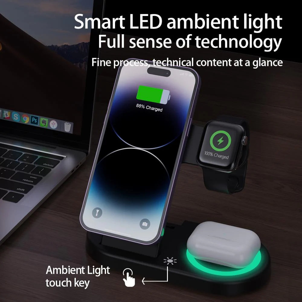 H50 (4-in-1) Fast Charge (15W) Wireless Charger Black