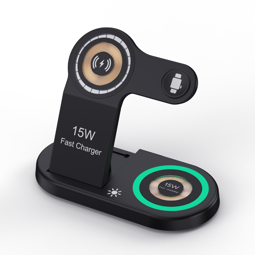 H50 4-in-1 15W Fast Charge Wireless Charger Black