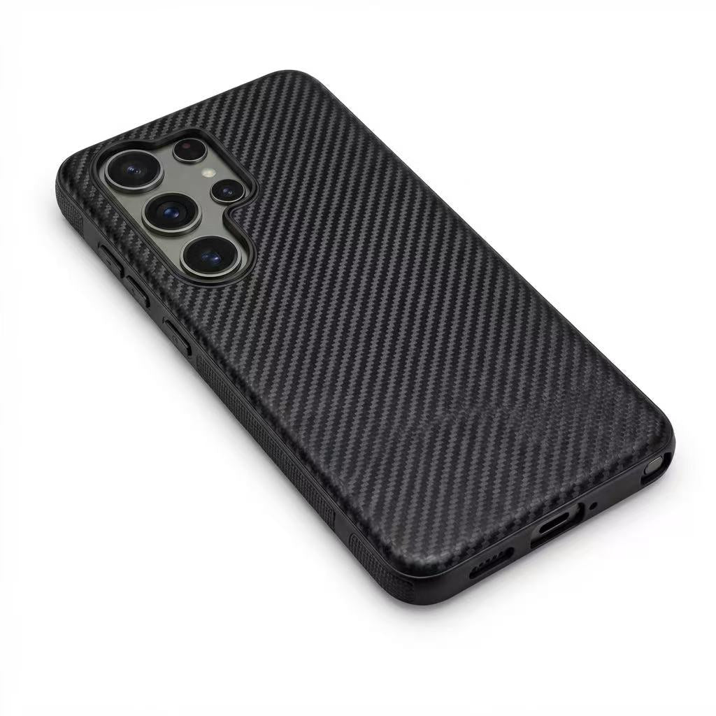 Samsung Galaxy S26Ultra Carbon Fiber Texture Magsafe Case Black