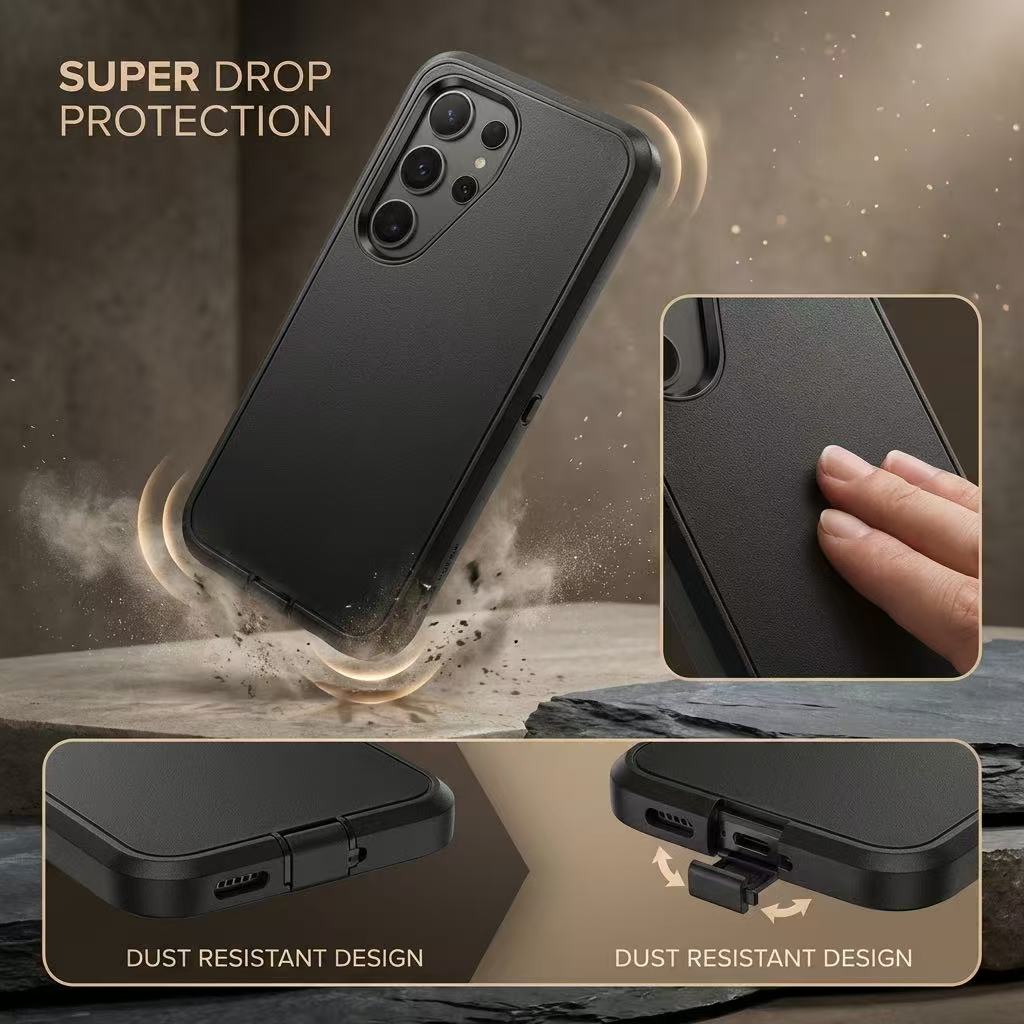 Triple Layered Guard Series Galaxy S26 Phone case – Black