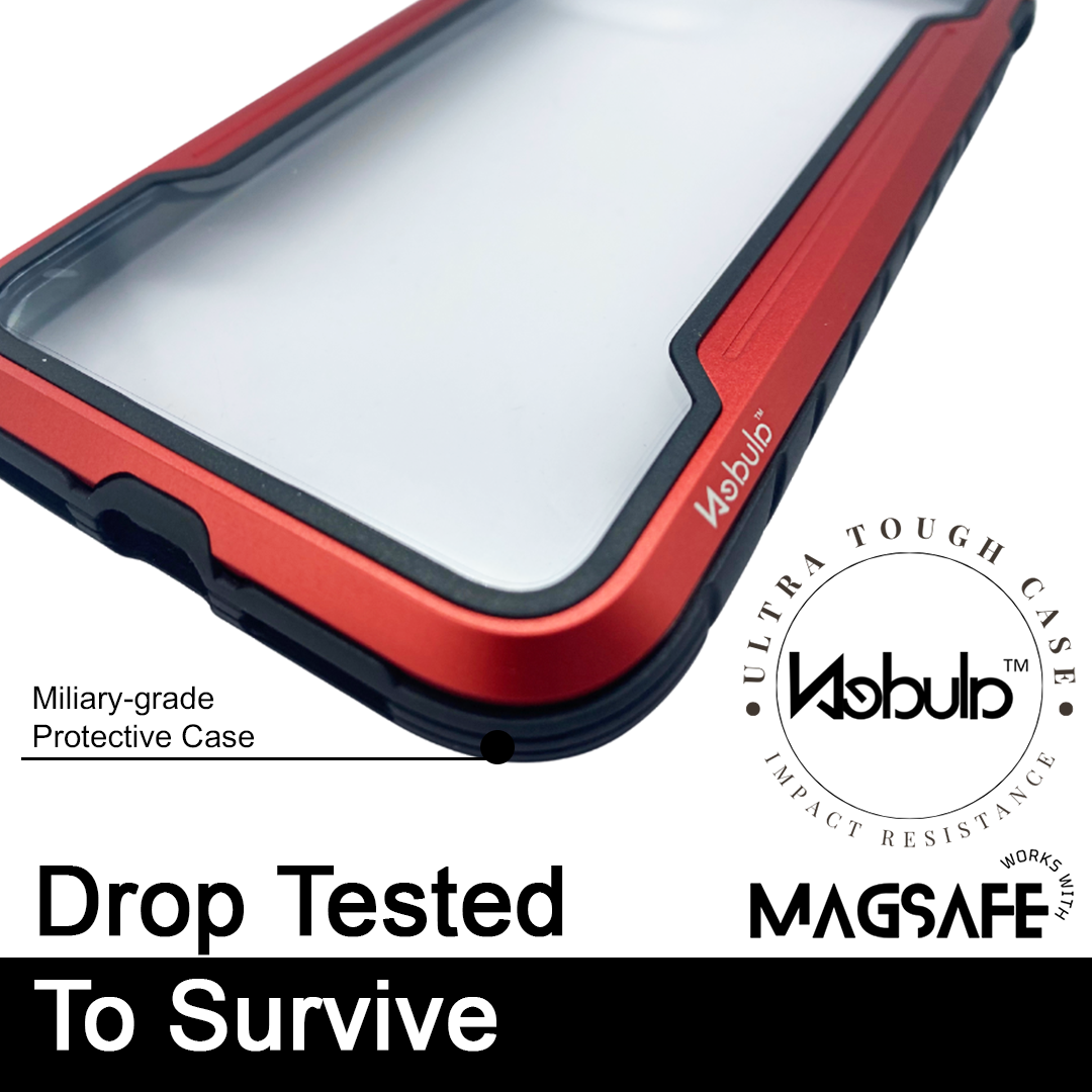 Nebula Military Shield Phone Case Red - iPhone Cases