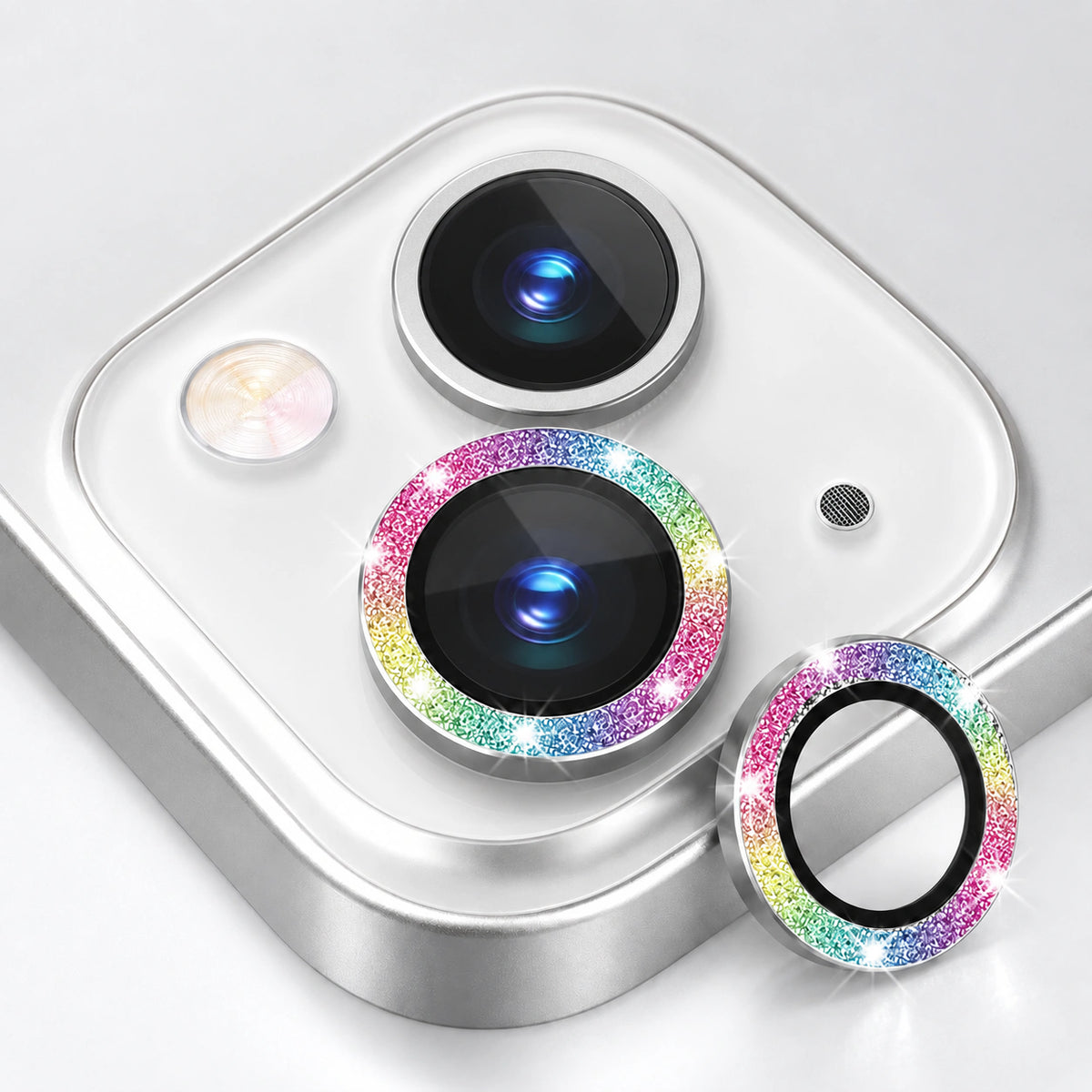 iPhone Camera Lens Protector Tempered Glass Diamond Colorful