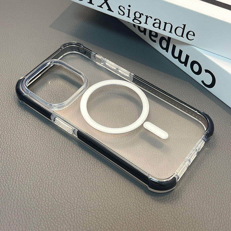 Nebula Clear Back Tough Case with MagSafe for iPhone – Black