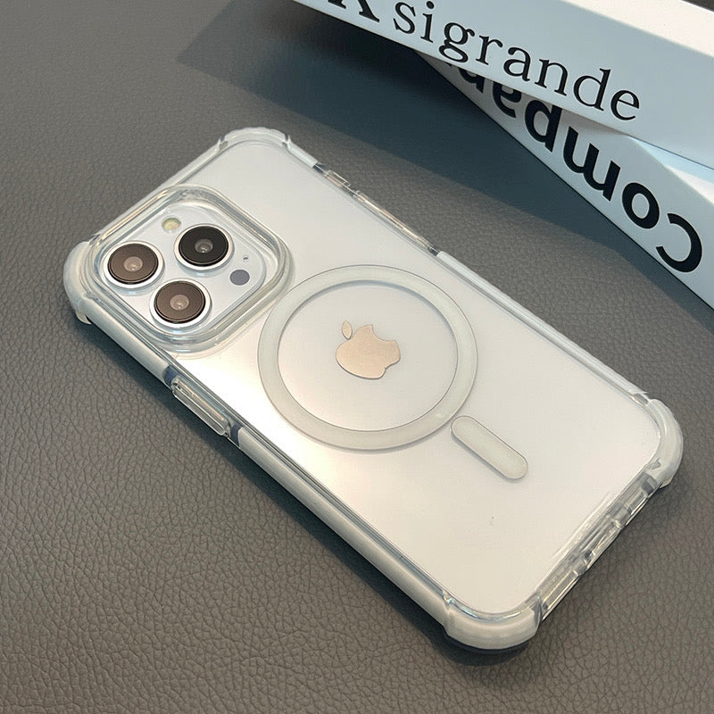 Nebula Clear Back Tough Case with MagSafe for iPhone – White