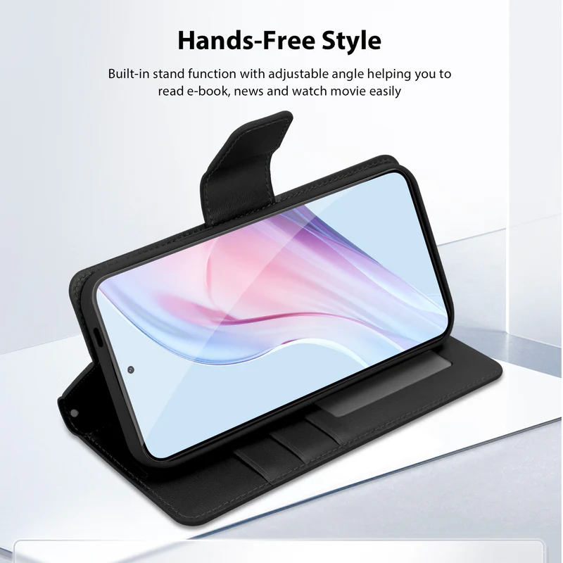 Samsung Galaxy S25/S24 Nebula Flip Leather Wallet Case Black