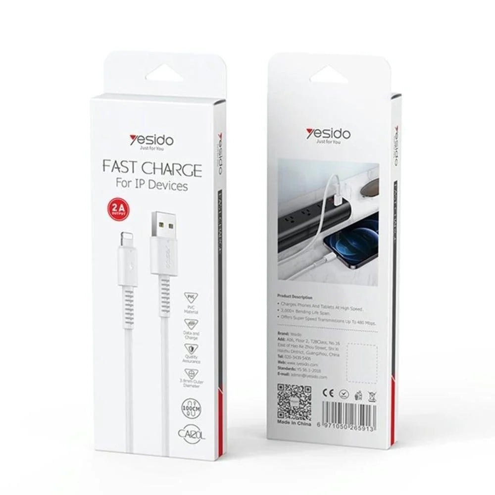 Yesido 20W C to L PVC Data Cable YESIDO Cable 1M White