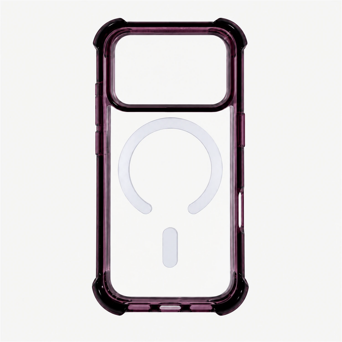T SHINE Nebula Clear-Back Tough MagSafe Case for iPhone 18 Pro Max – Dark Cherry