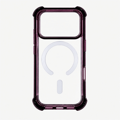 T SHINE Nebula Clear-Back Tough MagSafe Case for iPhone 18 Pro Max – Dark Cherry