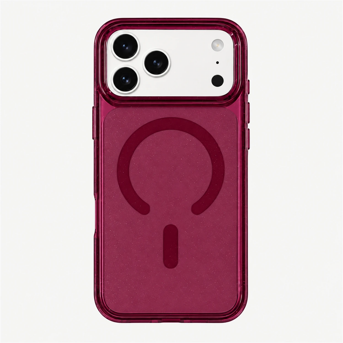 T SHINE Nebula Sparkling Crystal Tough MagSafe Case for iPhone 18 Pro Max – Dark Cherry
