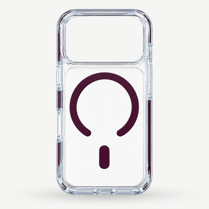 AeroBeam Clear Back Tough MagSafe Case Dark Cherry