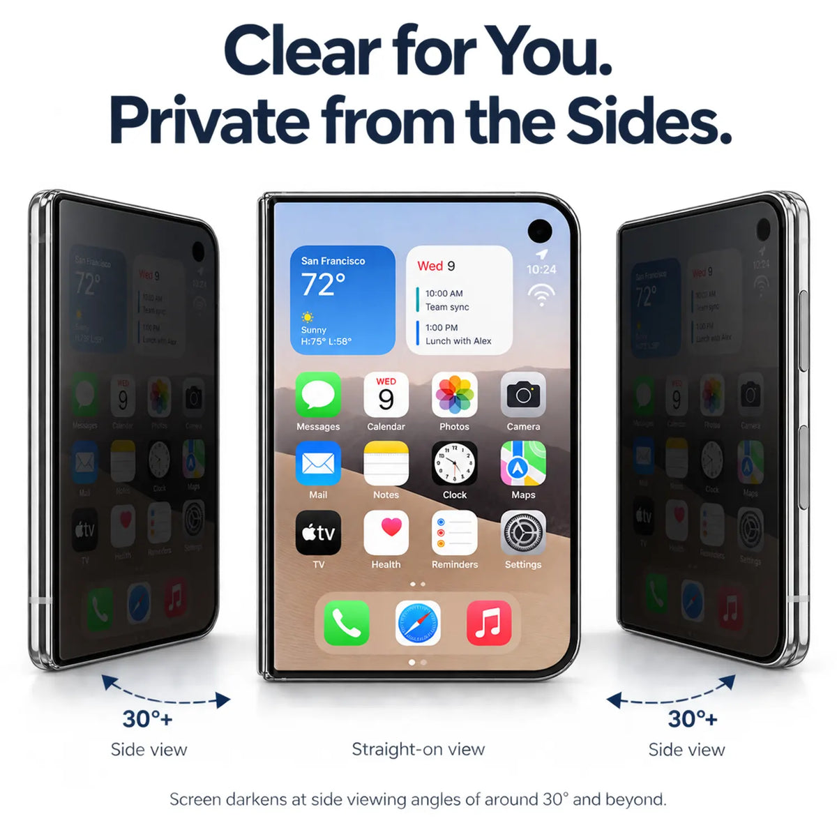 Privacy Full Glass Screen Protector-iPhone Duo