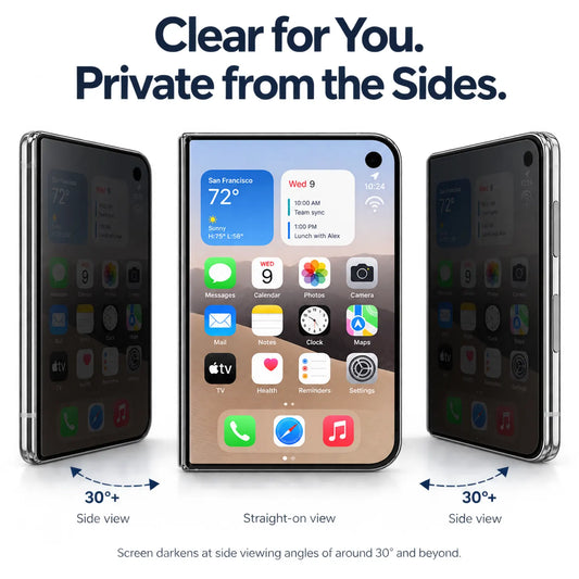 Privacy Full Glass Screen Protector-iPhone Duo