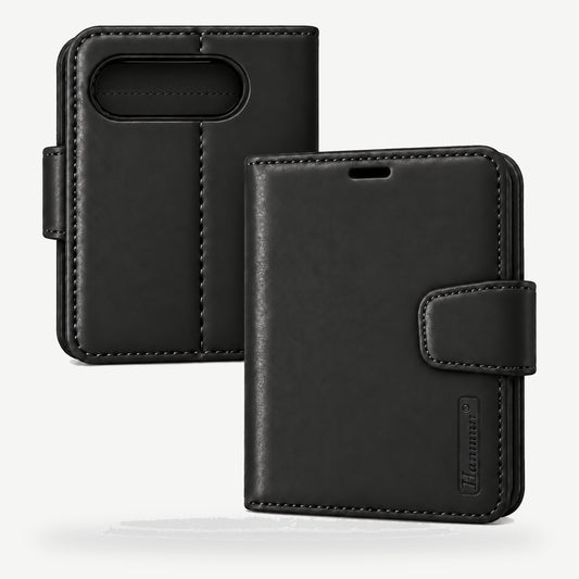 iPhone Duo Magnetic Detachable Leather Wallet Case Black