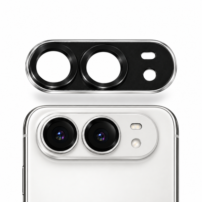 9D Full Camera Lens Metal Cover-iPhone Duo-Black