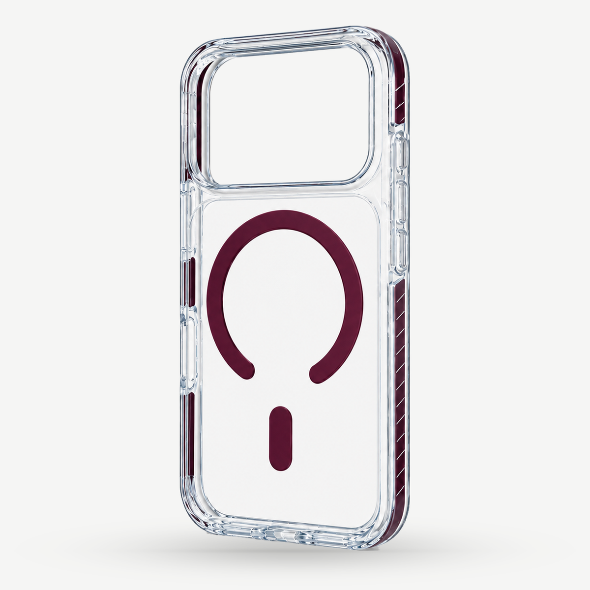 AeroBeam Clear Back Tough MagSafe Case Dark Cherry