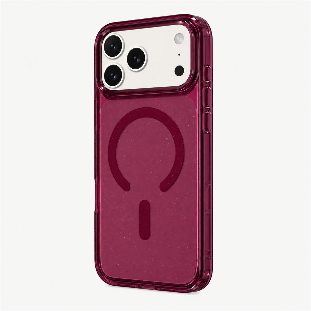 T SHINE Nebula Sparkling Crystal Tough MagSafe Case for iPhone 18 Pro Max – Dark Cherry