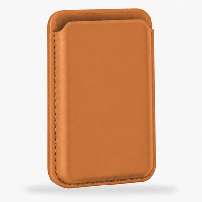 PU Leather Magsafe Card Wallet Brown