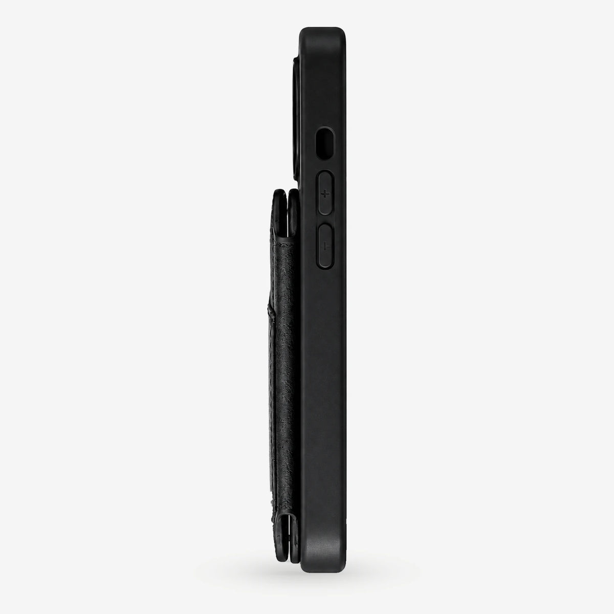 Back Flip Leather Cardholder Case Black