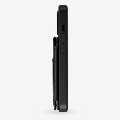 Back Flip Leather Cardholder Case Black