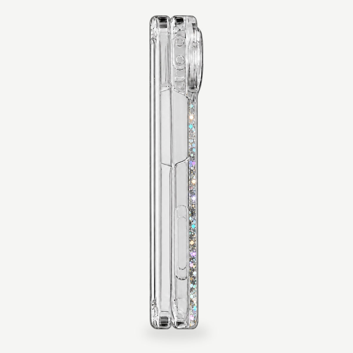 iPhone Duo Liquid Glitter MagSafe Case Silver