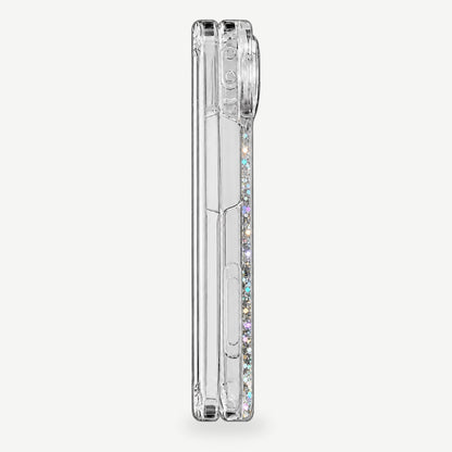 iPhone Duo Liquid Glitter MagSafe Case Silver