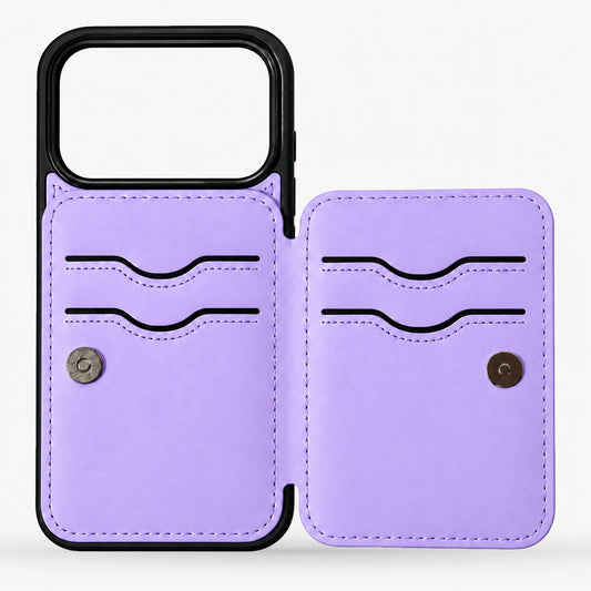 Back Flip Leather Cardholder Case Purple