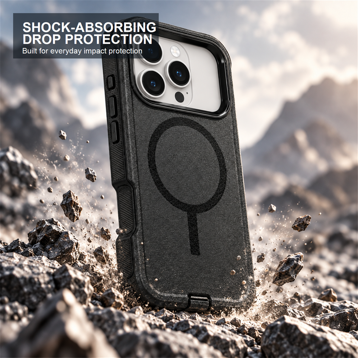 T SHINE Defender MagSafe Protective Case for iPhone 18 Pro – Black