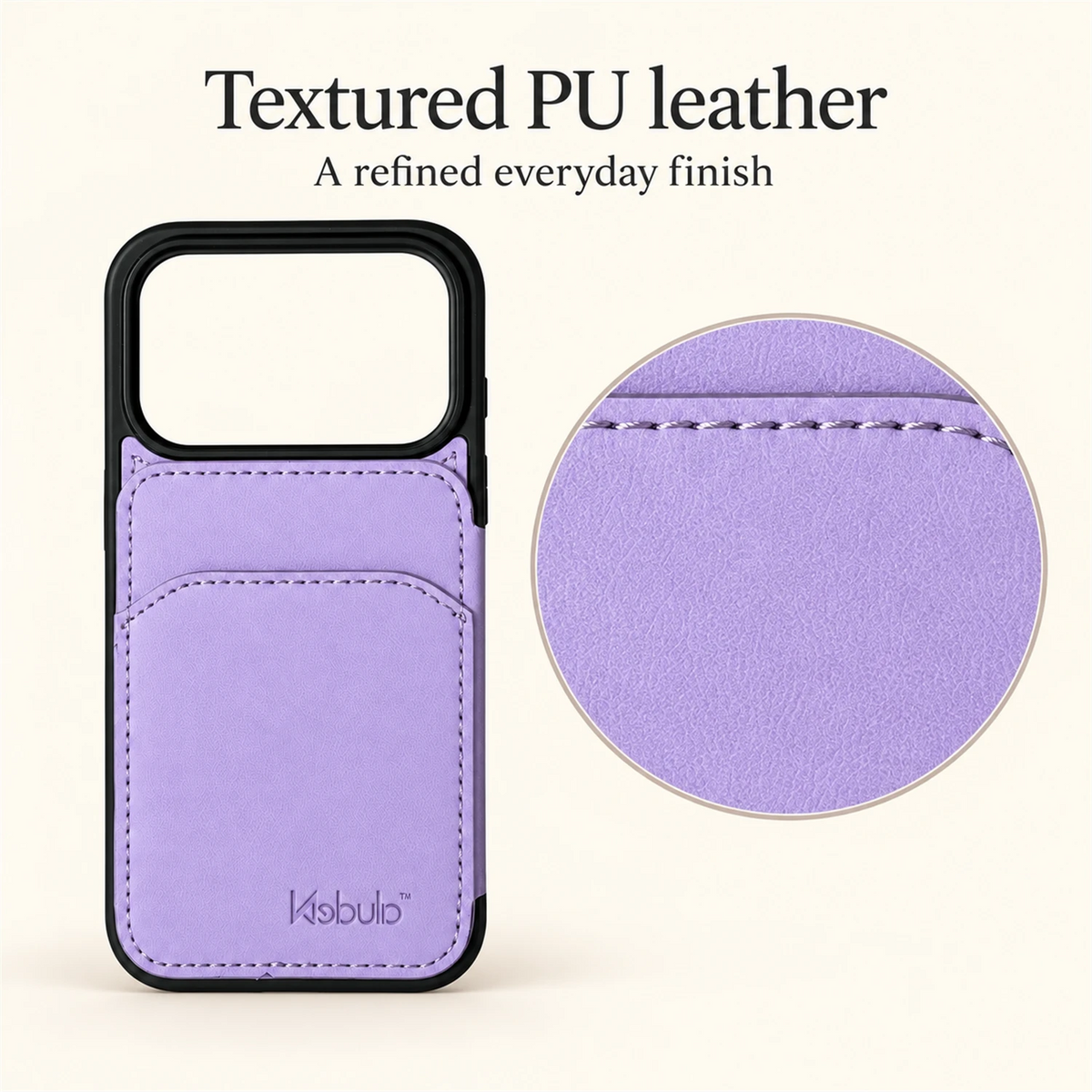 Back Flip Leather Cardholder Case Purple