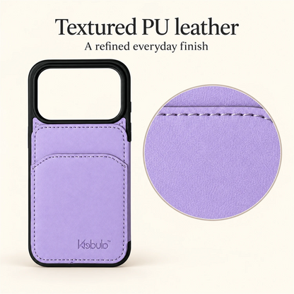 Back Flip Leather Cardholder Case Purple