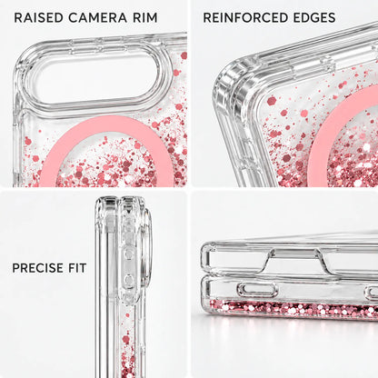 iPhone Duo Liquid Glitter MagSafe Case Pink