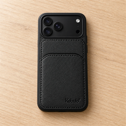 Back Flip Leather Cardholder Case Black