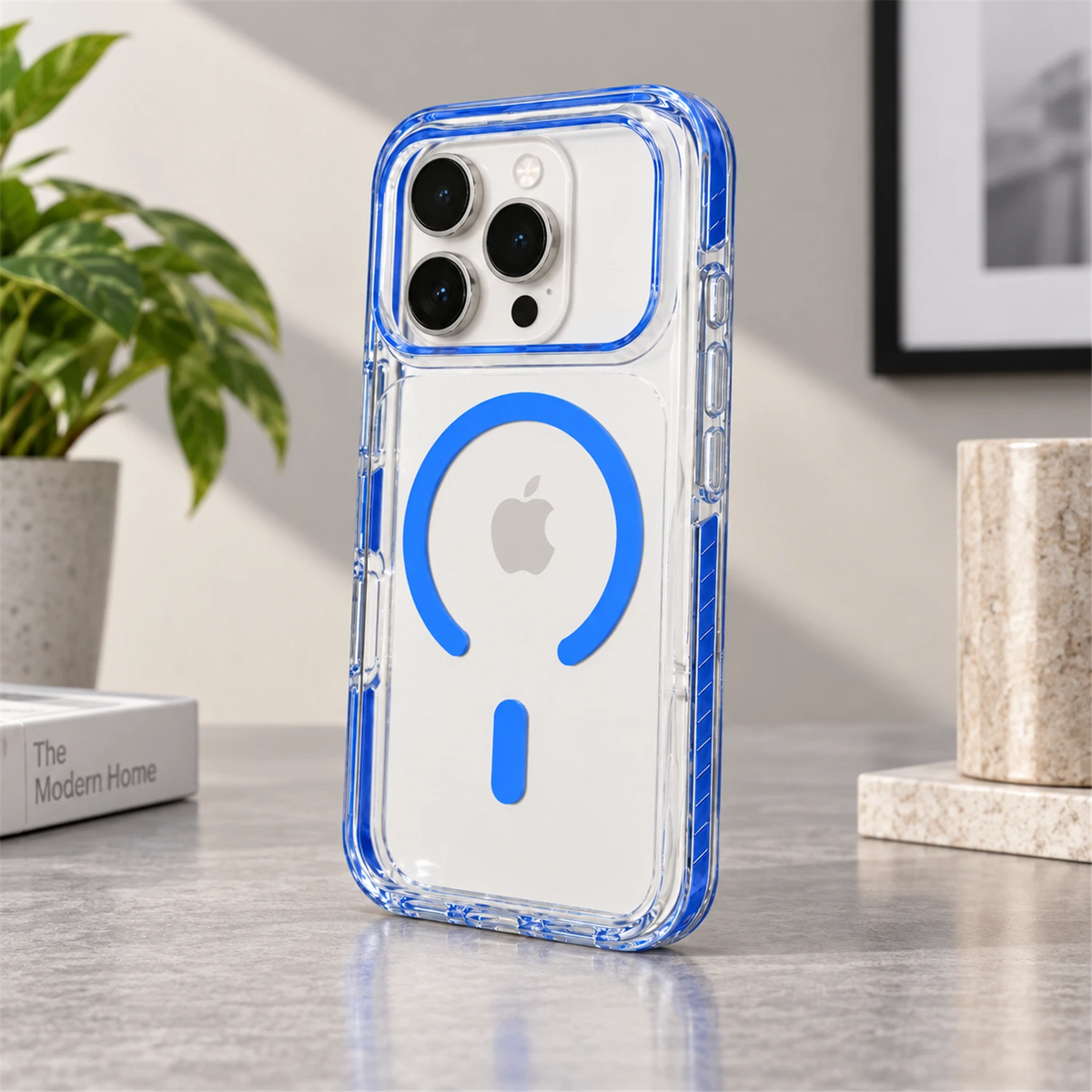 T SHINE AeroBeam Clear-Back Tough MagSafe Case for iPhone 18 Pro Max – Light Blue