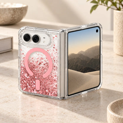 iPhone Duo Liquid Glitter MagSafe Case Pink