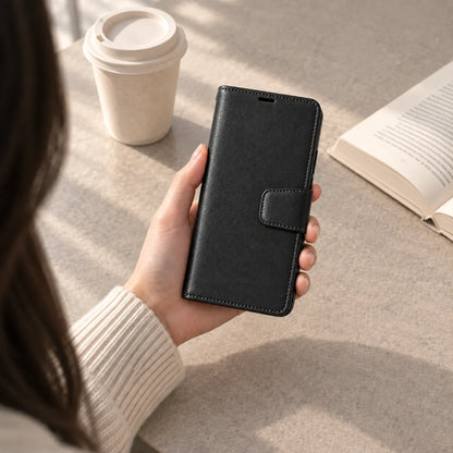 Samsung Galaxy S26 FE Flip Leather Wallet Case - Black