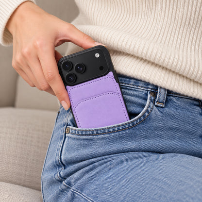 Back Flip Leather Cardholder Case Purple