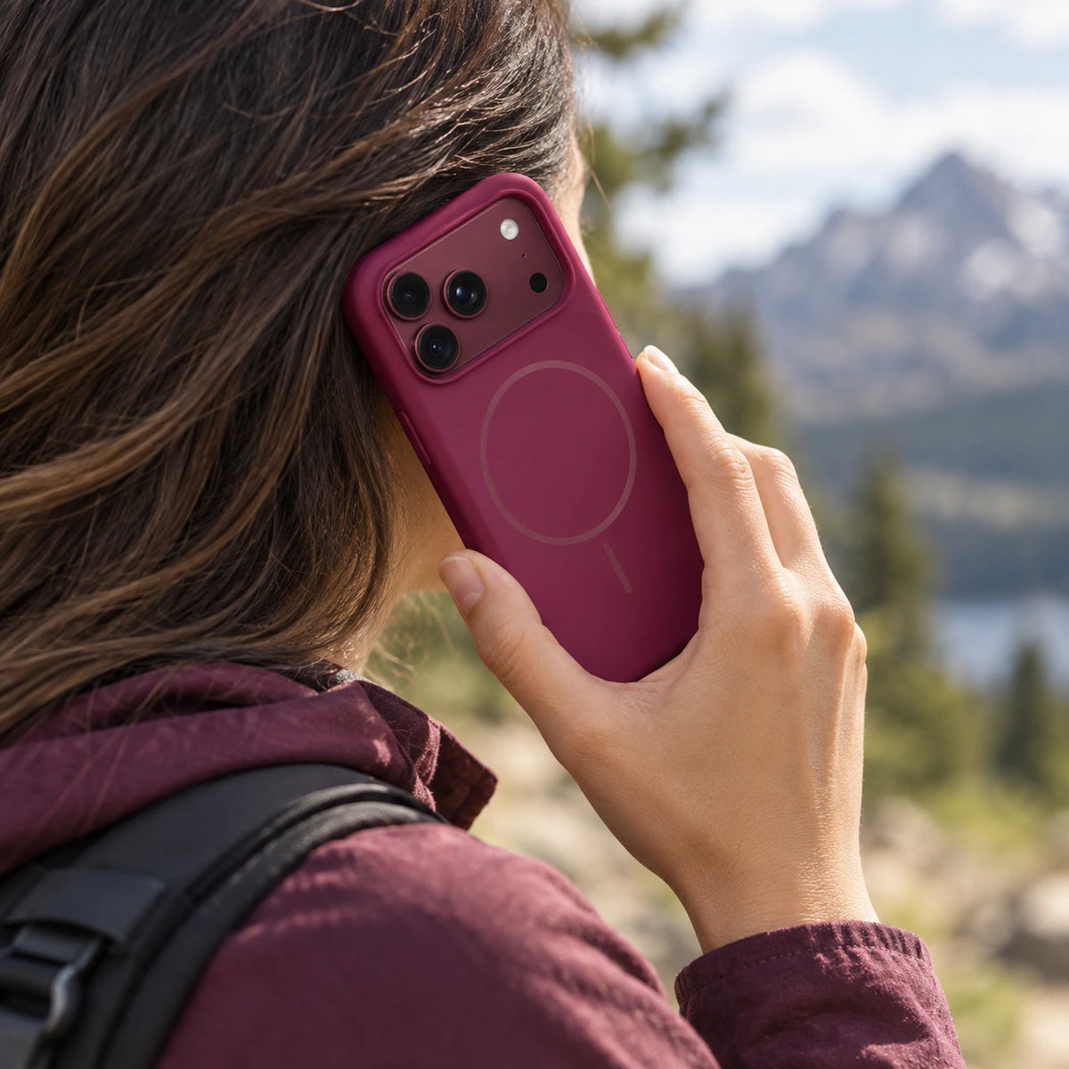 SoftGrip Magnetic Case Dark Cherry
