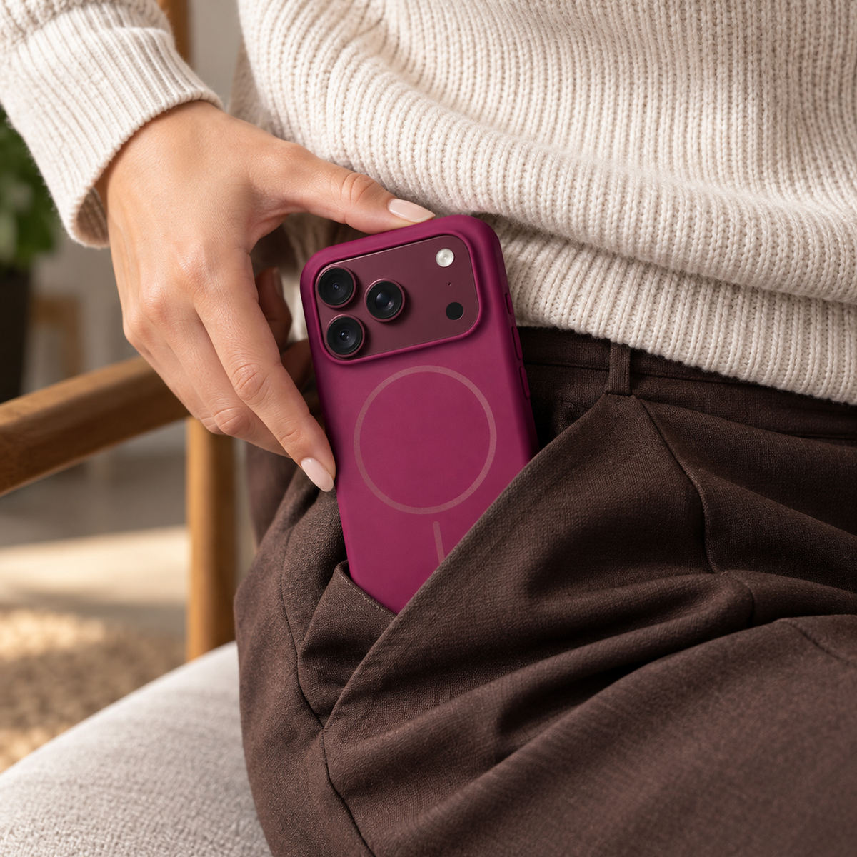 SoftGrip Magnetic Case Dark Cherry