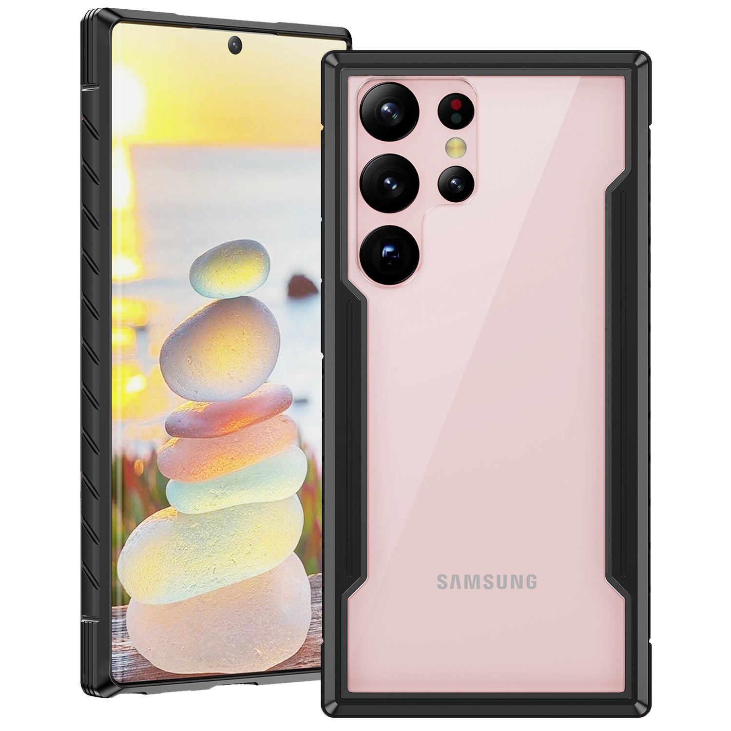 Samsung Galaxy S23 / S23 Plus Nebula Clear Protective Case – Black