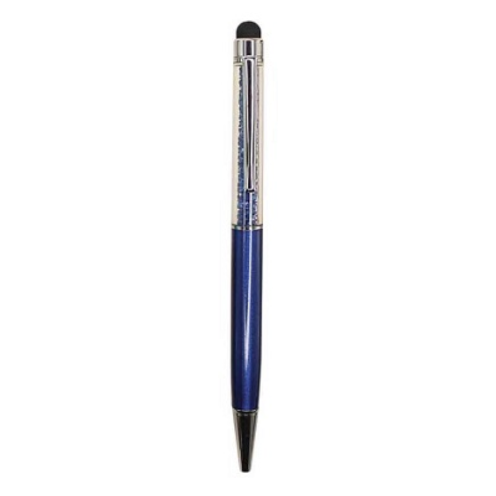 2 in 1 Crystal Stylus Ballpoint Pen Royal Blue