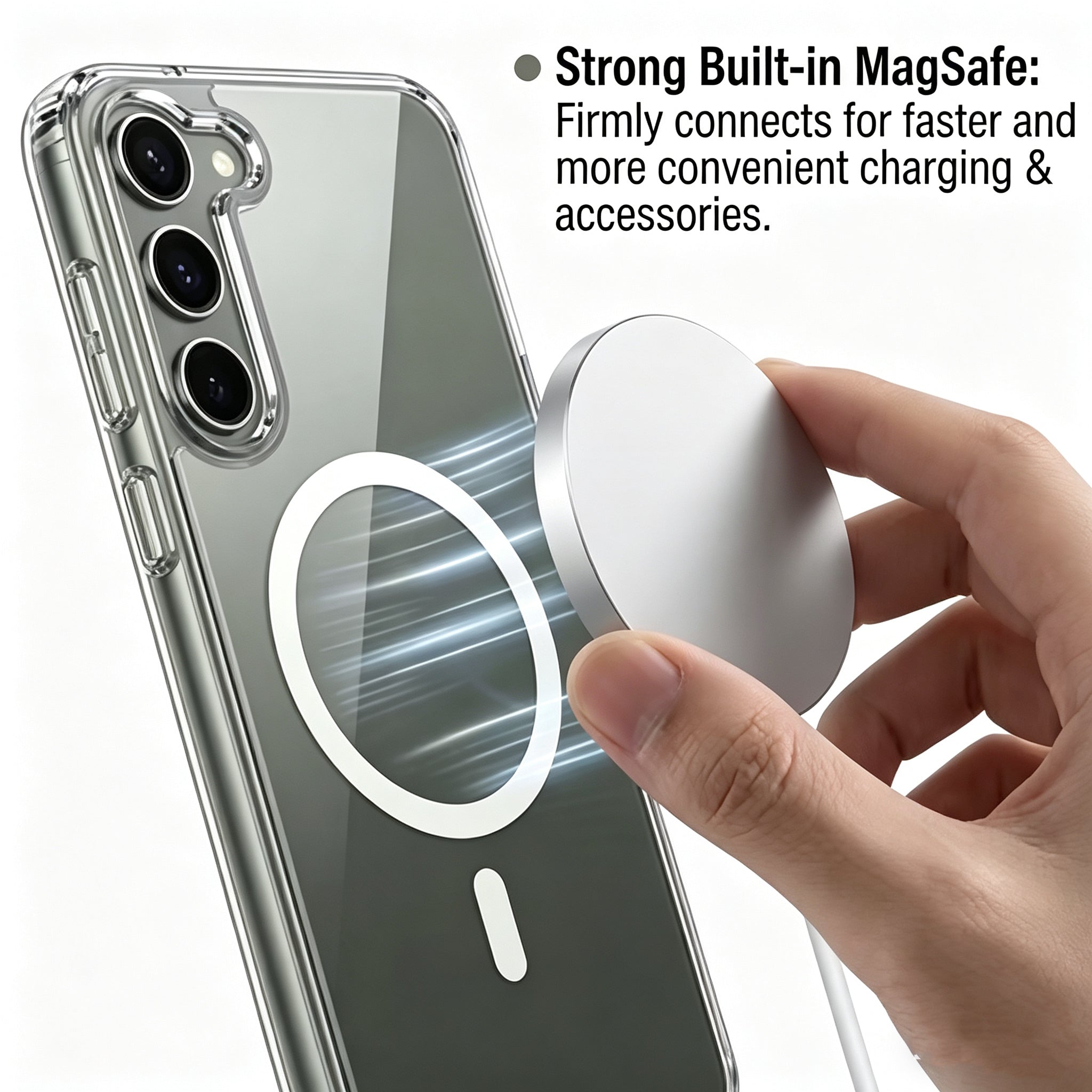 Galaxy S26 Magnetic Back Cover Case - Clear