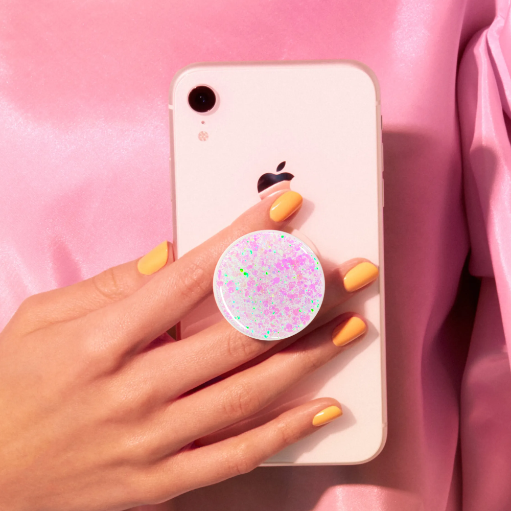 Phone Grip Iridescent Confetti Blush