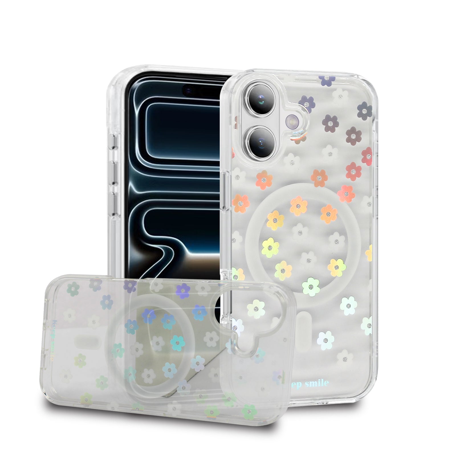iPhone Magsafe Pattern Aurora Blossom Case - iPhone 17 Series