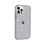 iPhone 12 / iPhone 12 Pro Nebula Clear Back Tough Case – Black Sparkling