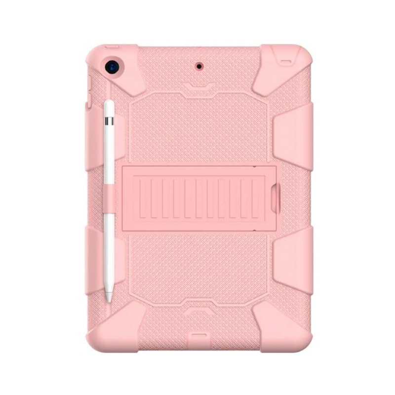 iPad 10.2 inch Shockproof Hard Case with Pencil Holder Rose Gold