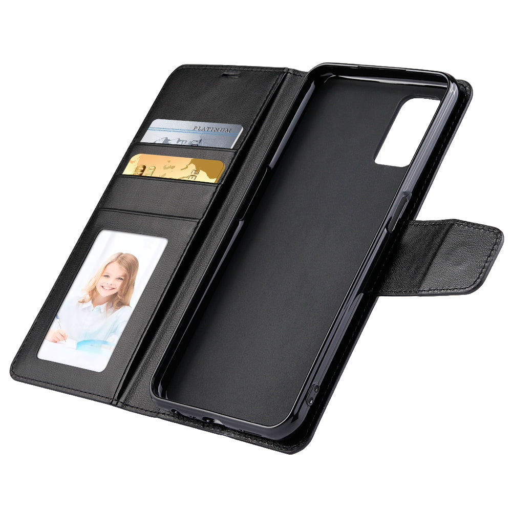 Oppo A74 5G Hanman Flip Leather Wallet Case - Black