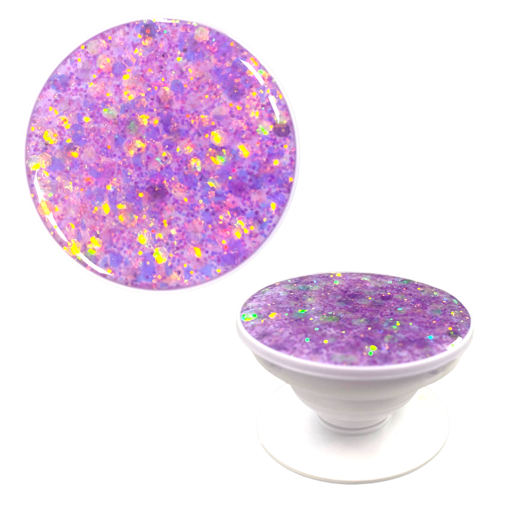 Phone Grip Iridescent Confetti Purple