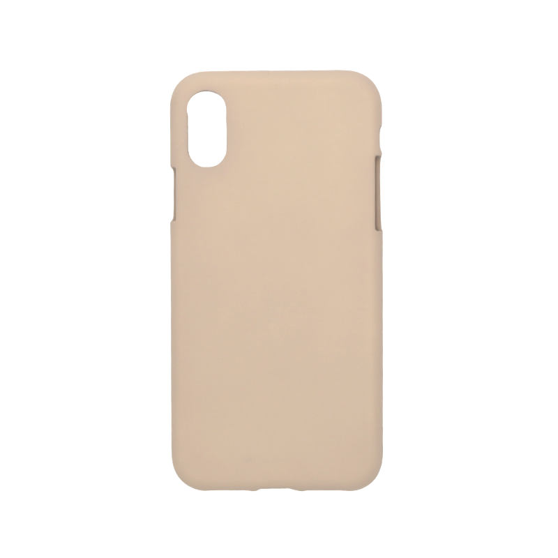 Mercury Goospery Soft Jelly Rubber Back Cover for iPhone Models - Pink Sand