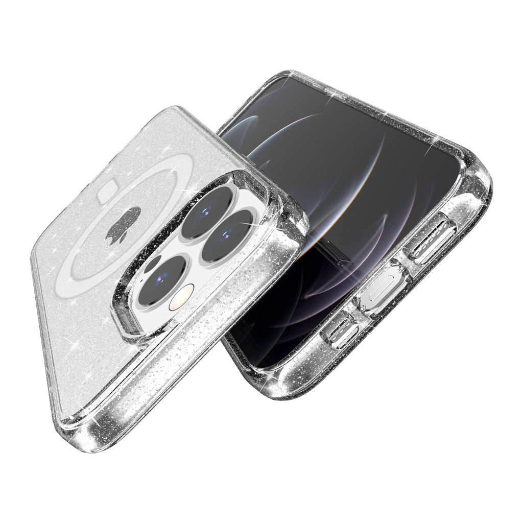 Nebula Clear Back Tough Case with MagSafe for iPhone – Crystal Sparkling